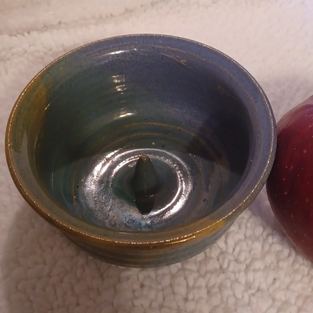 Pottery baking dish handmade apple baker